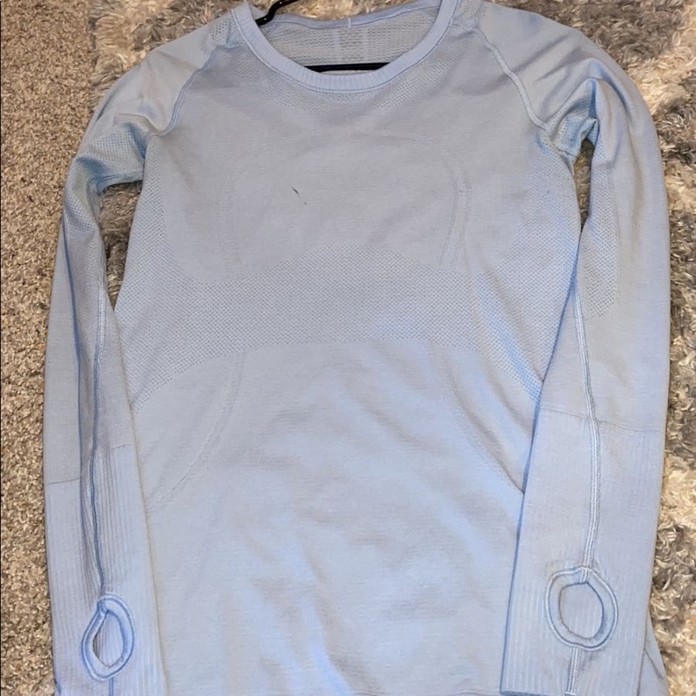 Blue Lulu long sleeve shirt w a little pen mark